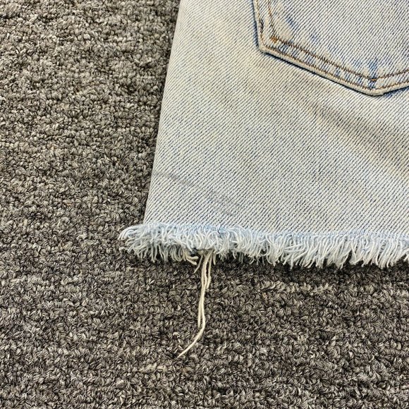 70's Orange Tab Levi's Cutoff Jean Shorts Size 32 Vintage High Rise Light Denim - Picture 4 of 11